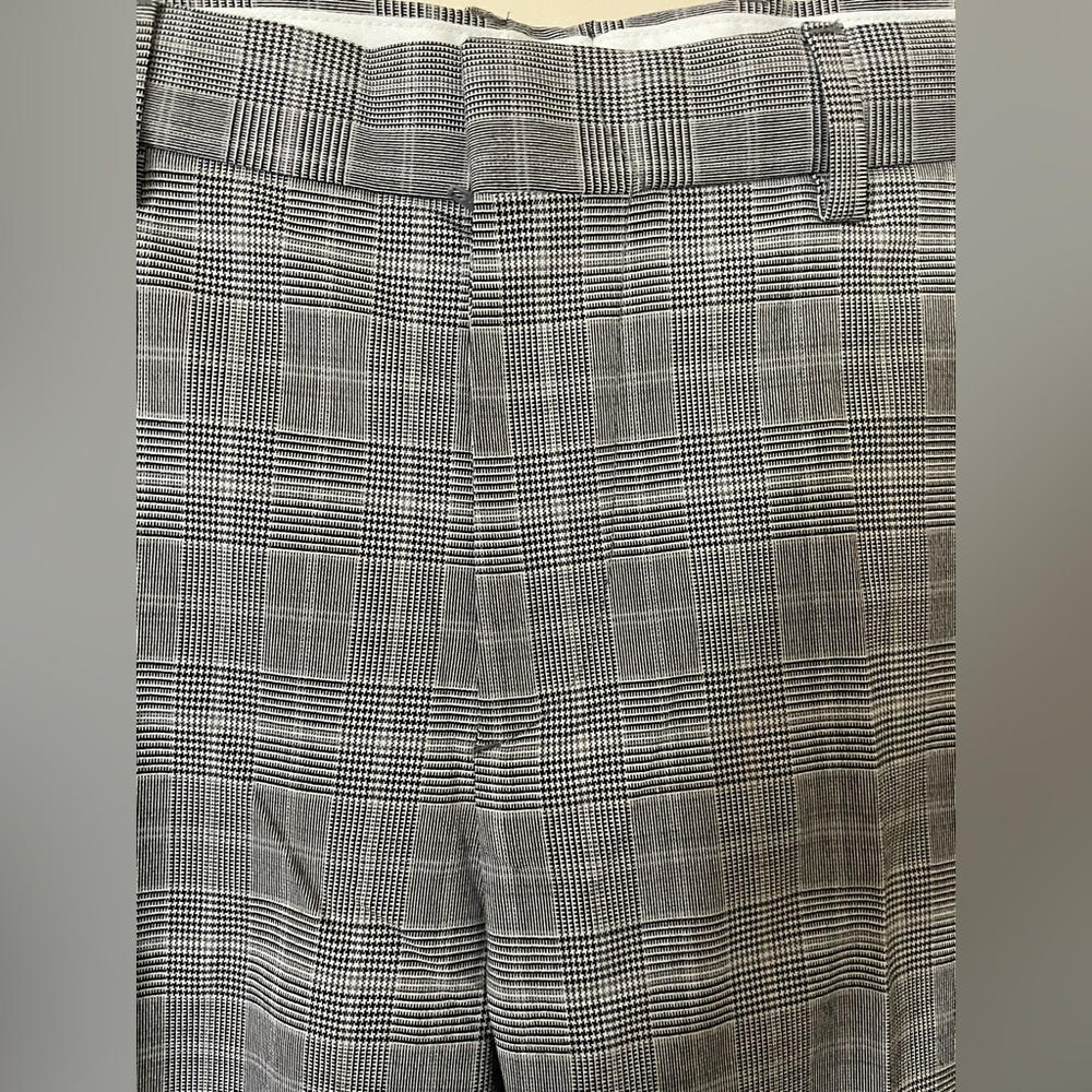 Sz 34R H&M Men's trousers grey skinny fit plaid white&black - Picture 15 of 16
